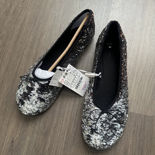 New zara sequins flat - new,