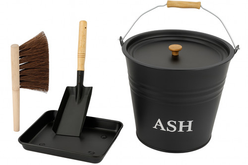 12l metal ash bucket - ash, pan
