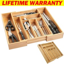 Cutlery Tray Expandable Organizer Kitchen Drawer Tray Insert Cabinet Utensil Box