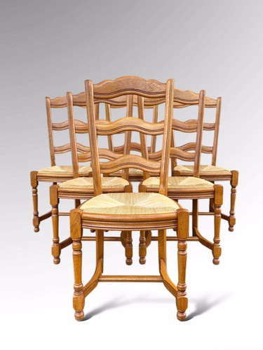 French set six - set, ladder-back