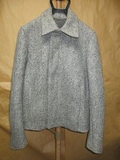 Carol Christian Poell CCP elbow patch high-neck wool blouson, gray, size 44 04AW