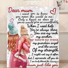 Mum Blanket, Mum Gifts from Daughter or Son, Mothers Day Birthday Gifts UK