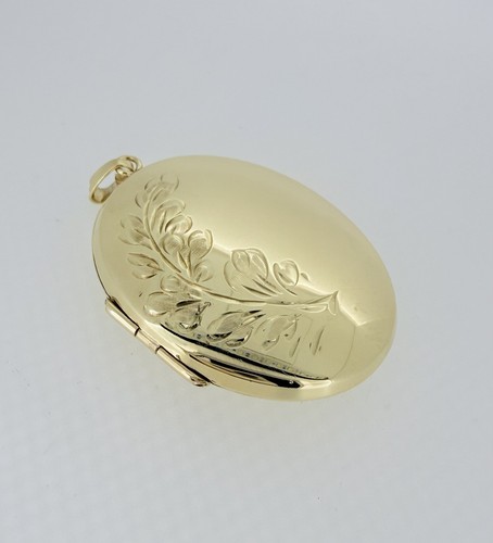 Large 9ct gold - gold, floral
