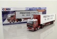 1:50 Corgi Volvo F10 Tautliner Curtainside Prestons Of Potto CC15502 - Boxed