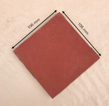 Red Victorian/Edwardian floor tiles 106x106x12mm