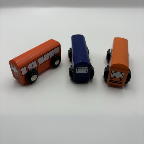Wooden train track bus - track,