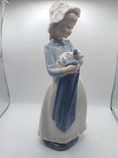  Lladro NAO Girl Holding Puppy