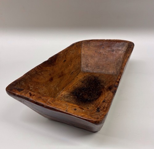 Primitive wooden dough trough - dough,
