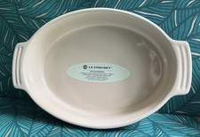 Fantastic Unused Large Le Creuset Navy Blue Stoneware Roaster Original Label