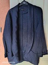 Luca Vanucci Linen Womens Light Jacket  Dark Blue Size M