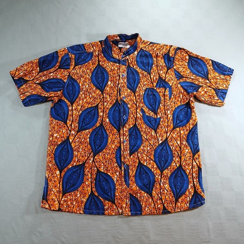 Nwot african shirt men blue - african,