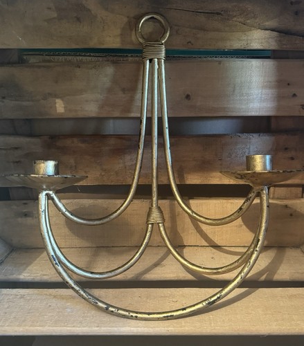 Aged gold tone metal wall - metal,