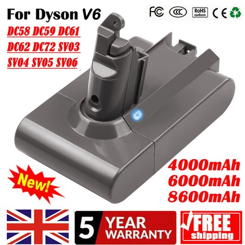 6ah for dyson - 8.6ah, battery