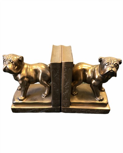 Bronze colour heavy bookends - bronze,