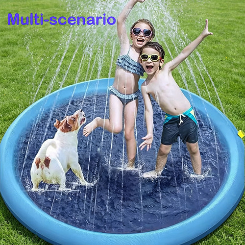Large sprinkler play mat - large, water