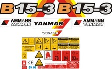 Yanmar B15-3 -  B25V or B27 Mini Digger Decal Set. 