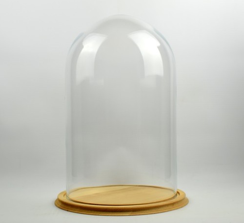 Clear circular glass dome with - clear,