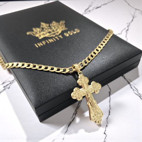 9ct gold crucifix cross - 9ct,