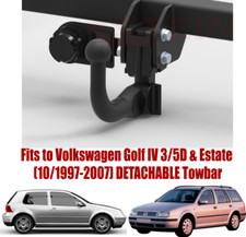 DETACHABLE Tow Bar For VW Golf IV 3/5D & Estate 1997-2007 & NO ELECTRICS V060/1