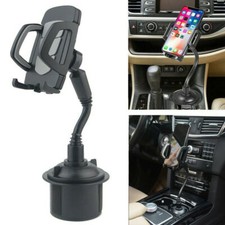 Black Car Mount Cup Holder Cradle for Cell Phone Adjustable Interior Accessories
