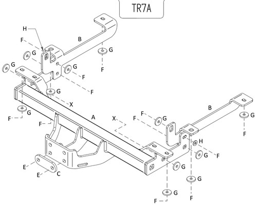 Towtrust fixed flange - fixed,