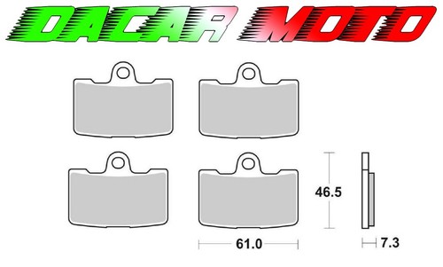 Sintered front brake pads - 4x,