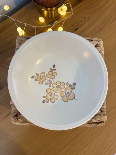 Yellow floral vintage - vintage, bowl