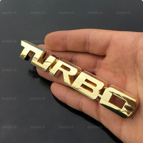 Gold turbo logo car - 3d,