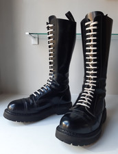 UK9 Gladiator ‘Sentinel’ 20 hole Black leather Steel toe Ranger boots Skinhead