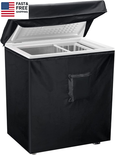 Black chest freezer - chest, cover