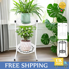 Wrought Iron Plant Stand Flower Pot Holder Shelf Indoor Outdoor Garden Display