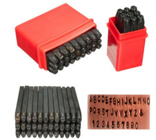 4/6MM Numbers Alphabet Letters Punches Set Stamp Metal Die Tool Kit UK
