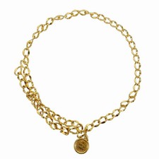 AUTH CHANEL BELT CHAIN GOLD GOLD HARDWARE WOMEN'S COCO MARK CHAIN BELT F/S