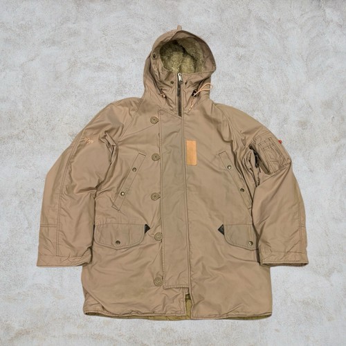 Alpha industries beige parka - industries,