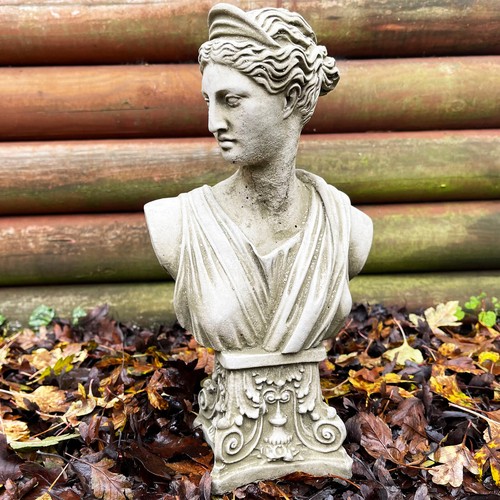 Athena bust garden statue - garden,