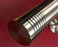 Stainless steel wallrail / metal bannister handrail /grab rail with grooved ends