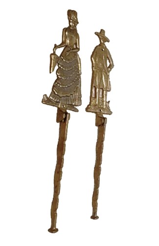 Brass valet clothing hooks - brass,