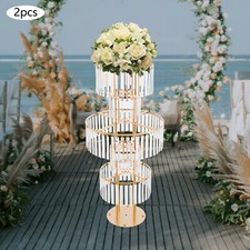 2PCS Flower Stands Crystal Flower Stands 5 Tier Flower Stands NEW