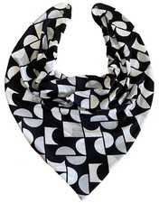Adult Dribble Bib Special Needs White/Black/Grey Bandana Bib Neckerchief Drool