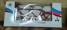 Vintage Diecast Tandem Bicycle Working Brakes And Pedals Scale 1-10