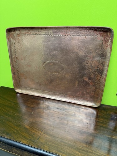 Victorian copper tray stamped - victorian,