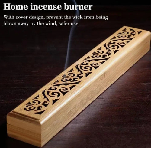 Wooden incense stick holder - wooden,