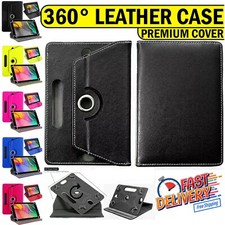 7 & 8 Inch All Amazon Fire Tablets 360 Rotate Leather Case Cover Stand UK Seller