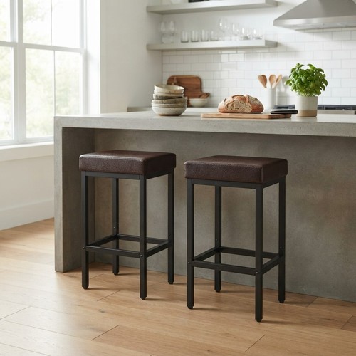 Stylish dark brown kitchen - brown,