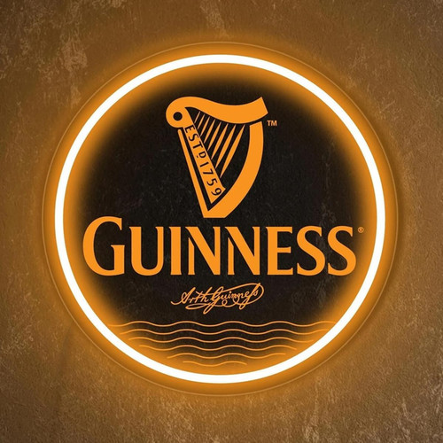 Guinness neon sign - neon, bar