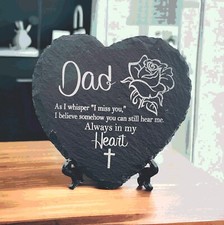 Memorial plaque Slate heart