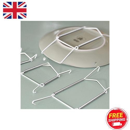 Wire plate hangers white - wire,