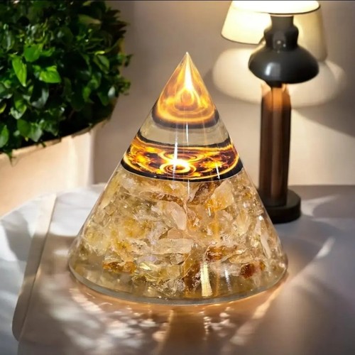 Yellow citrine cone - yellow,