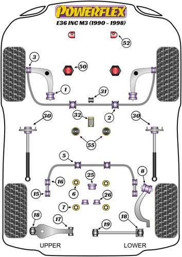 Powerflex rear diff - front, &