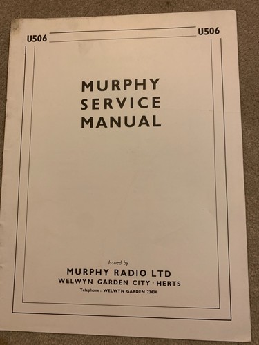 Murphy radio service manual - murphy,